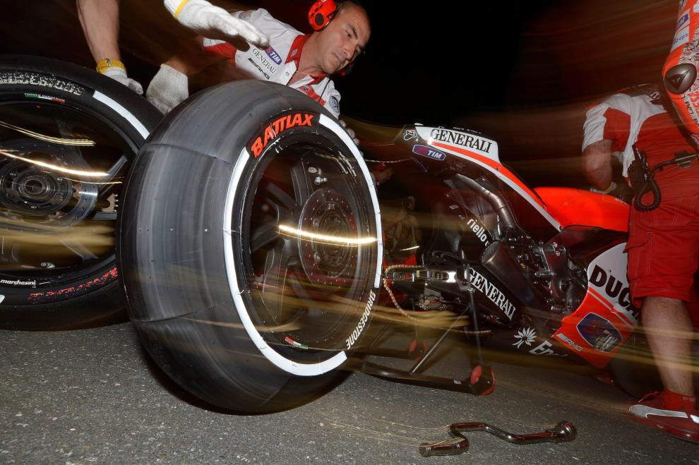 tyre fitting at the qatar grand