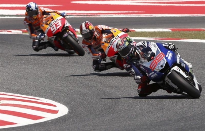 lorenzo pedrosa marquez ruedan montmelo