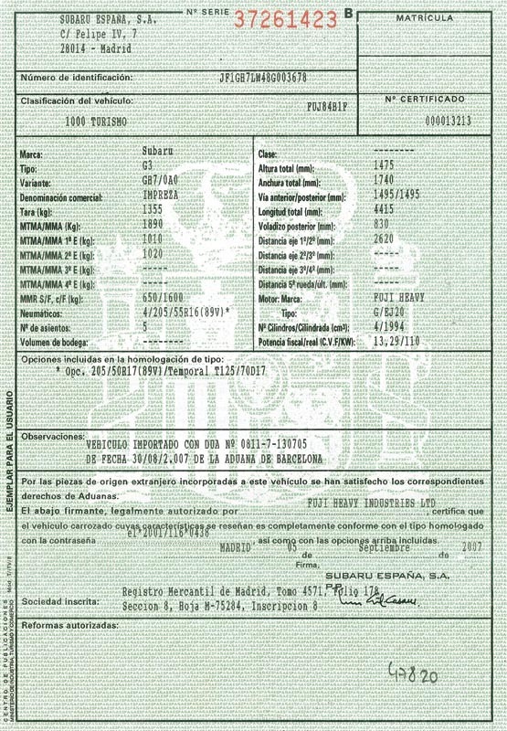 Ficha técnica moto