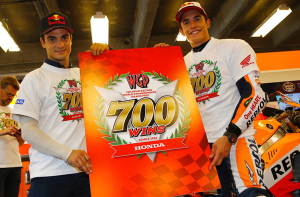 Honda celebra sus 700 victorias en el Mundial de Motociclismo