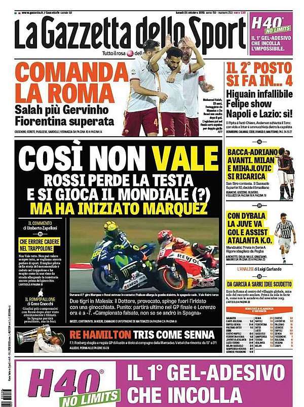 portada gazzeta de lo sport