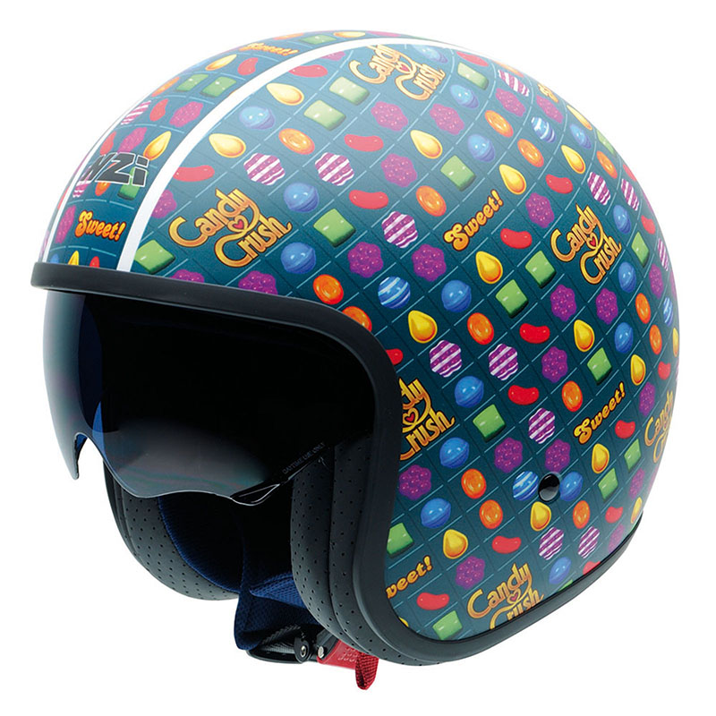 Casco moto Candy Crush