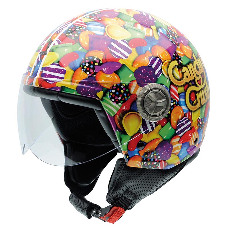 Casco moto Candy Crush