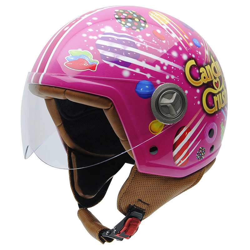 Casco moto Candy Crush