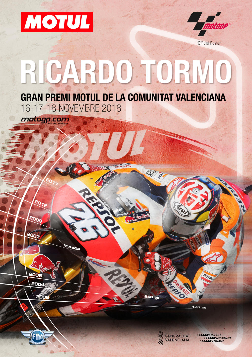 cartel gran premio motul de la comunitat valenciana 2018