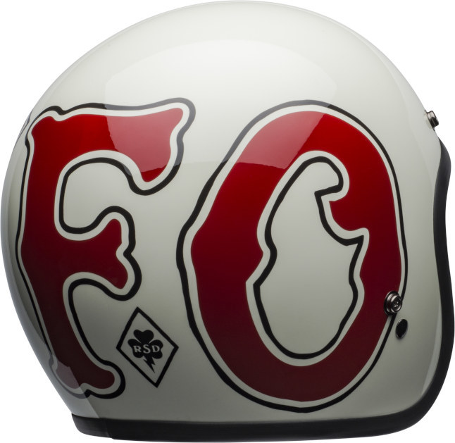 bell custom 500 se culture helmet rsd wfo gloss white red back right