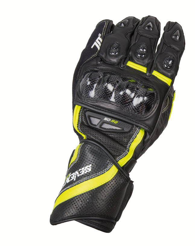 sd r2 fluor guante verano hombre racing piel dorso