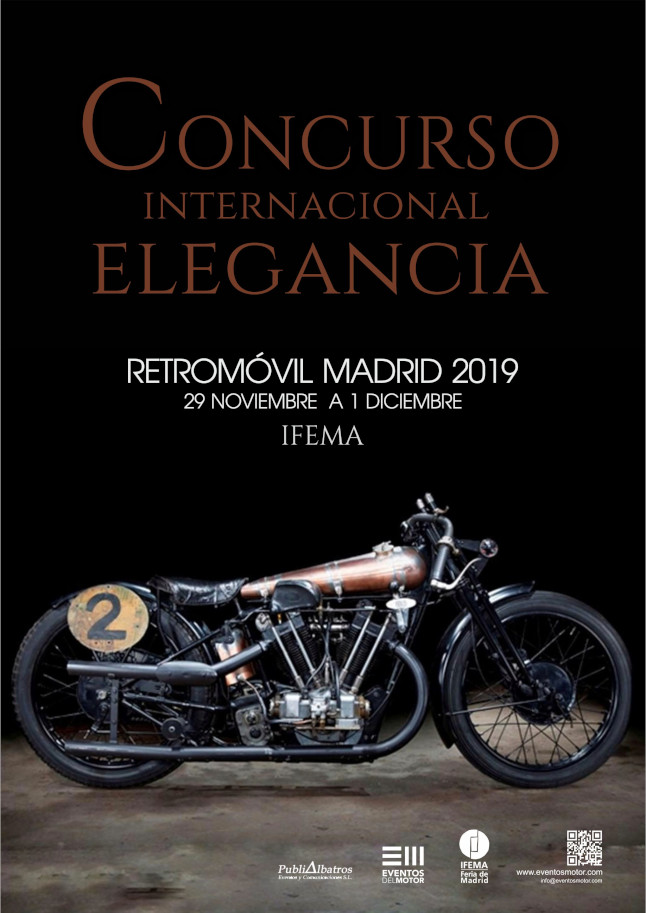 cartel concurso de elegancia retromovil 2019 motos 1