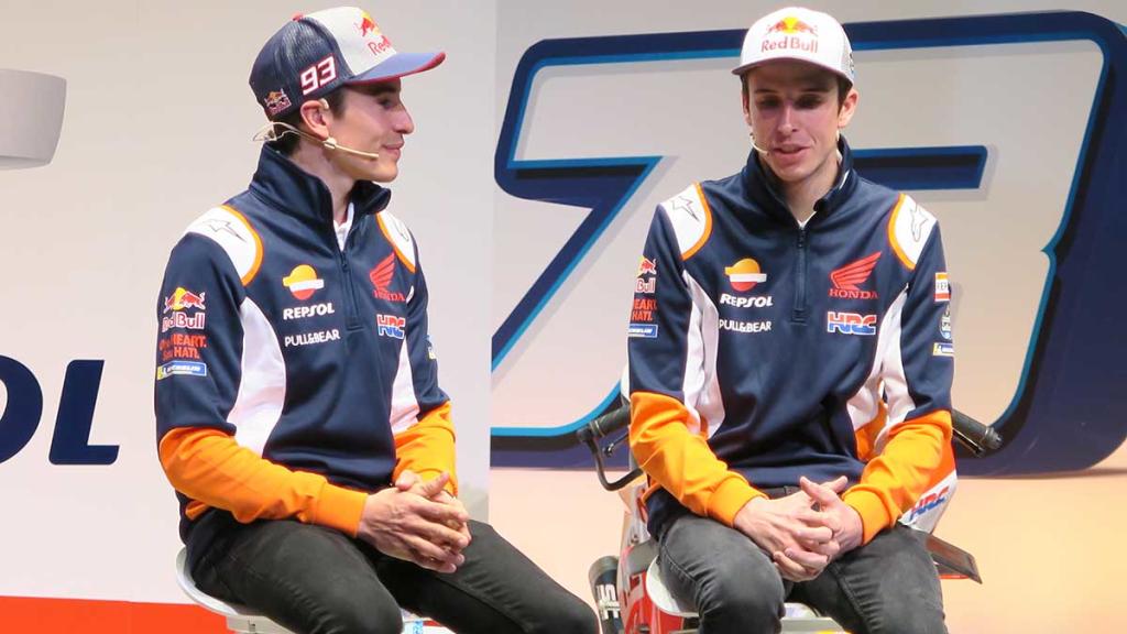 Álex y Marc Márquez en el Campus Repsol