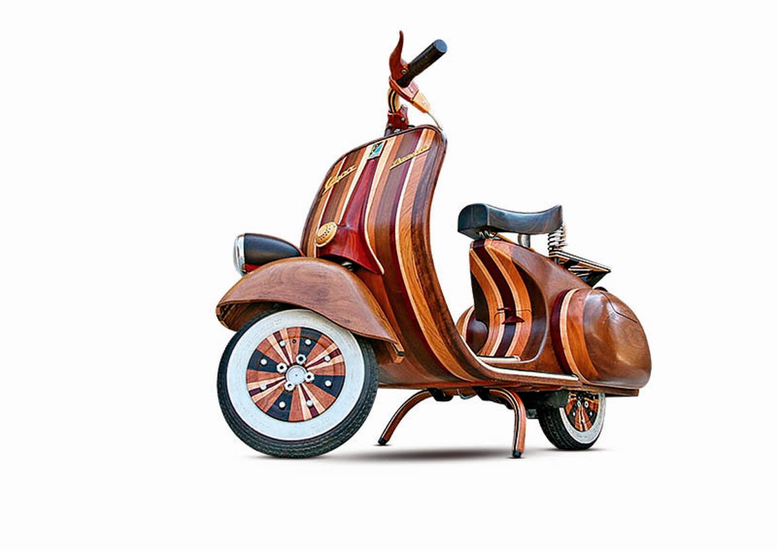 ¿Alguna vez has visto una Vespa fabricada en madera? 1 12 4
