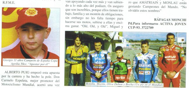 Formas de triunfar en las motos 1 TEAM MONLAU 1999