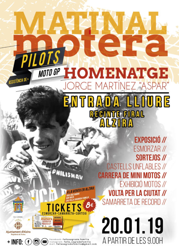 Jorge Martínez "Aspar" recibirá un homenaje este fin de semana en Alzira 1 alzirahomenajeaaspar