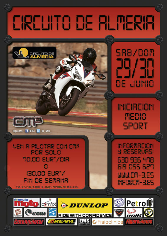 La rodadas de CM3 llegan al circuito de Almería 1 cartel