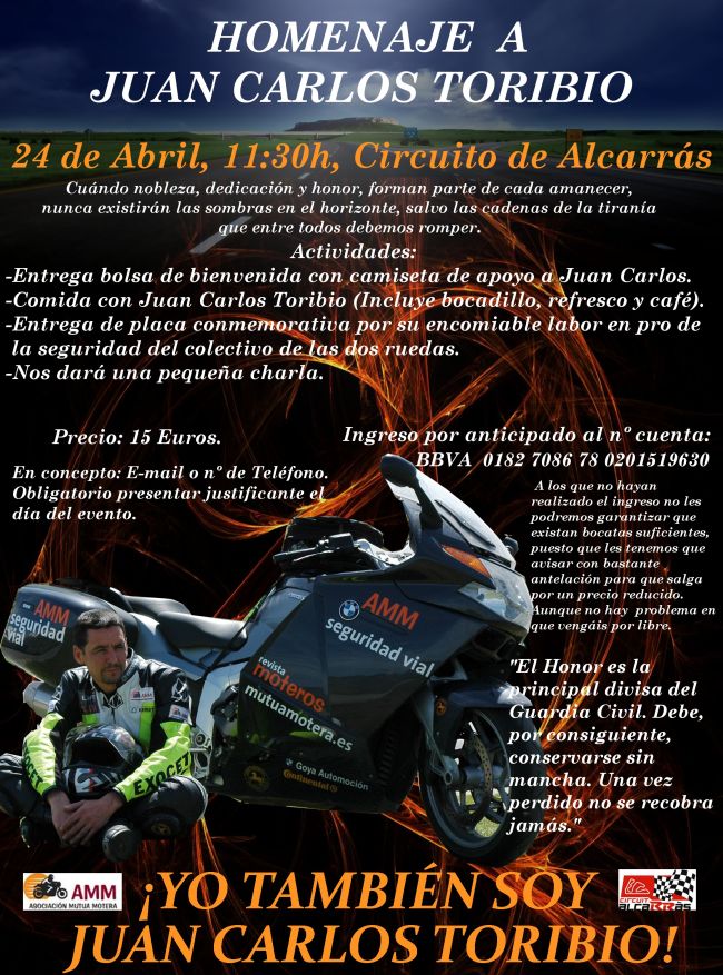 Homenaje a Juan Carlos Toribio 1 cartel homenaje a toribio