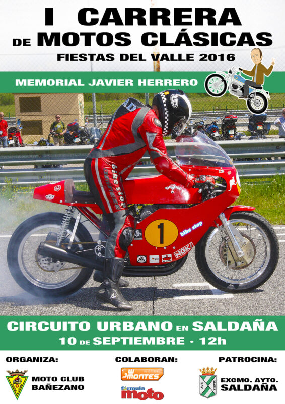 cartel moto clasicas saldana