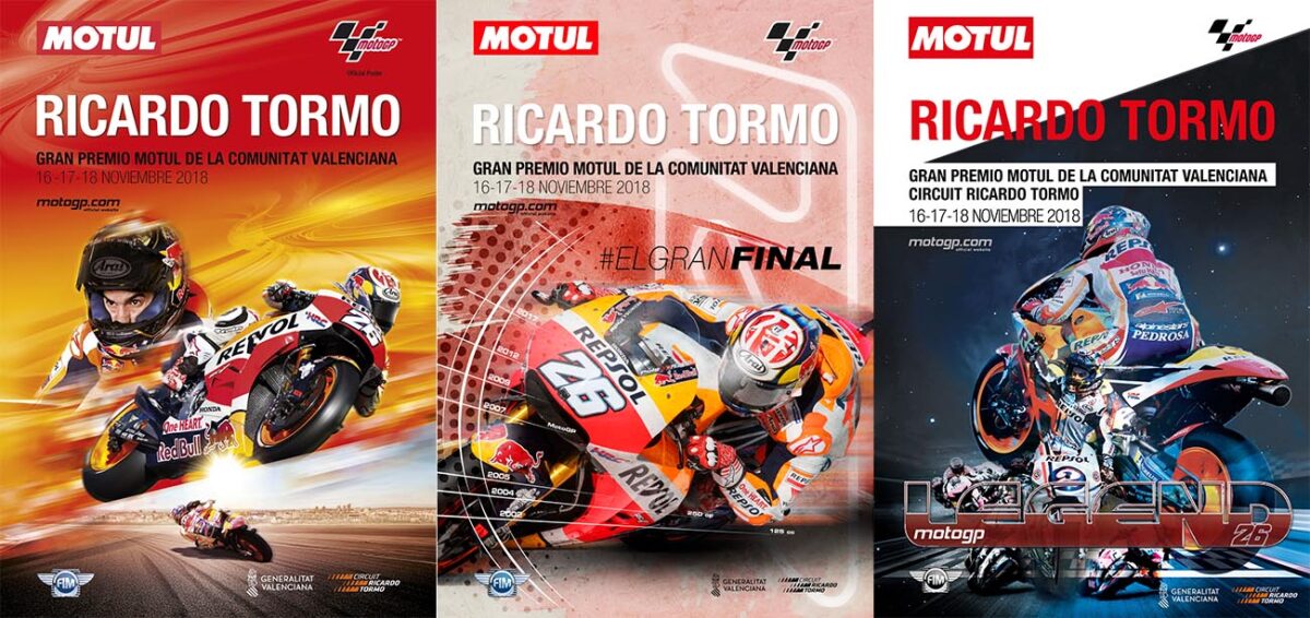 Gobernar esposa estafador Los aficionados elegirán el cartel oficial del Gran Premio de Valencia de  MotoGP - Formulamoto