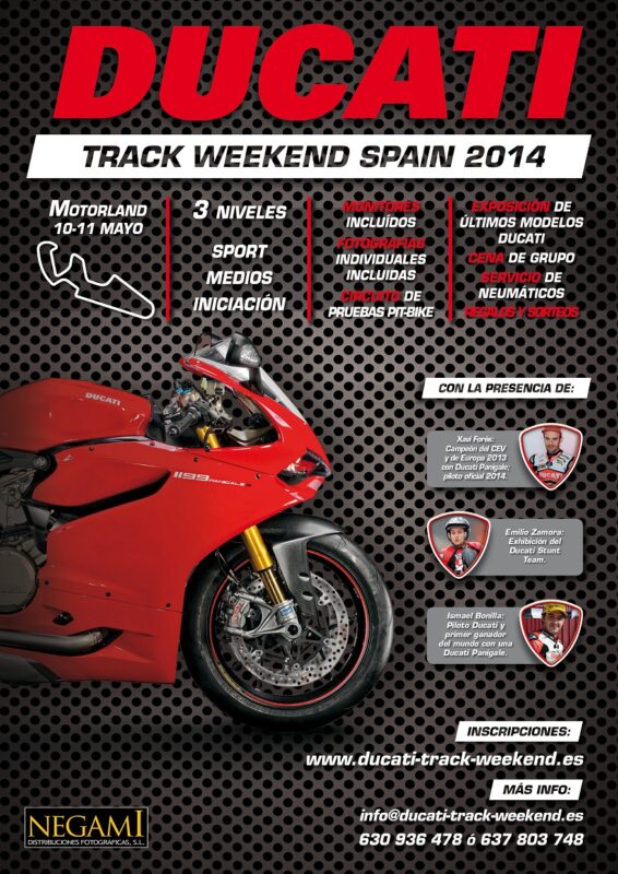 Ducati Track Weekend Spain en Motorland 1 cartelweb
