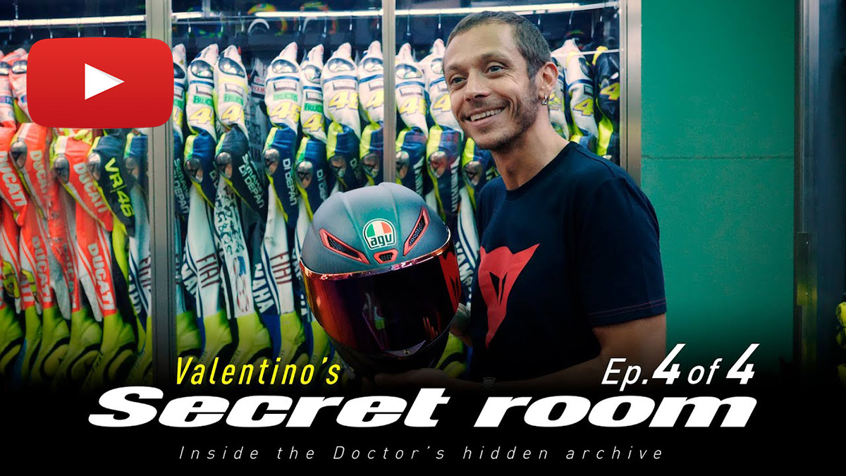 VÍDEO: Valentino Rossi hace un repaso de los cascos con los que ha competido en MotoGP 1 cascosvalentinorossisecretroom