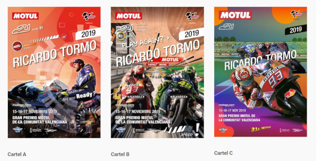 Elige el próximo cartel del Gran Premio de la Comunidad Valenciana 1 concurso de carteles 2019 circuit ricardo tormo