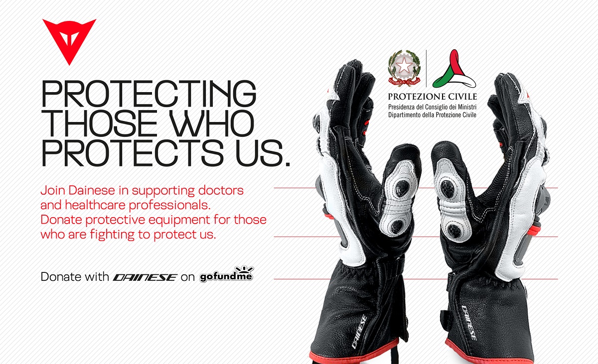 Dainese se suma a la oleada de apoyos para hacer frente al coronavirus 1 dainese 4