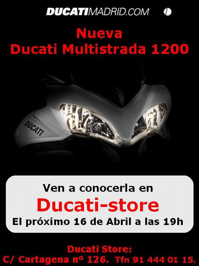 Multistrada 1200 en Ducati-store 1 ducati store