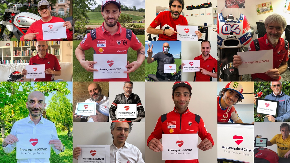 #raceagainstCovid: llamamiento solidario de Ducati 1 ducaticoronavirus