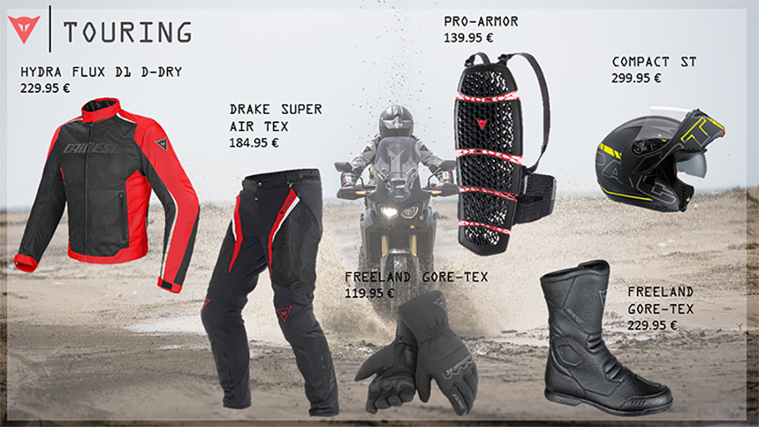 Equípate de pies a cabeza con el outfit de Dainese y AGV 1 equipamientotouringdainese