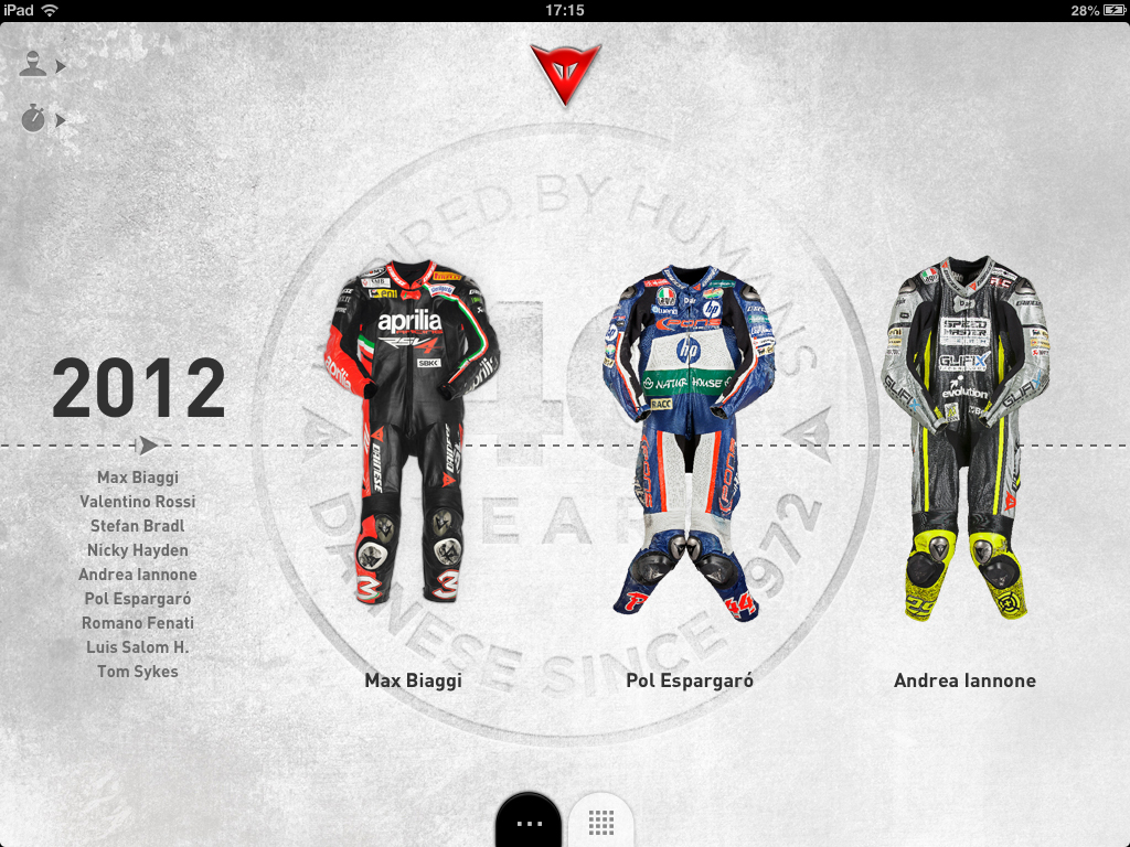 Dainese lanza una aplicación app sobre el "archivo del cuero" para Ipad y Iphone 1 foto