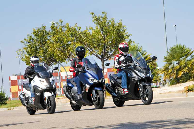 BMW C 650 Sport vs. KYMCO AK 550 vs. Yamaha TMAX