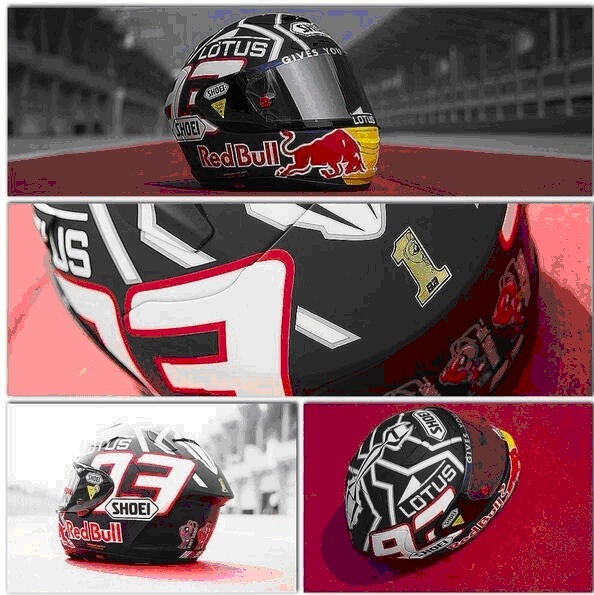 Marc Márquez presenta su casco 2014 con el Nº1 1 marcmarquez 1 1