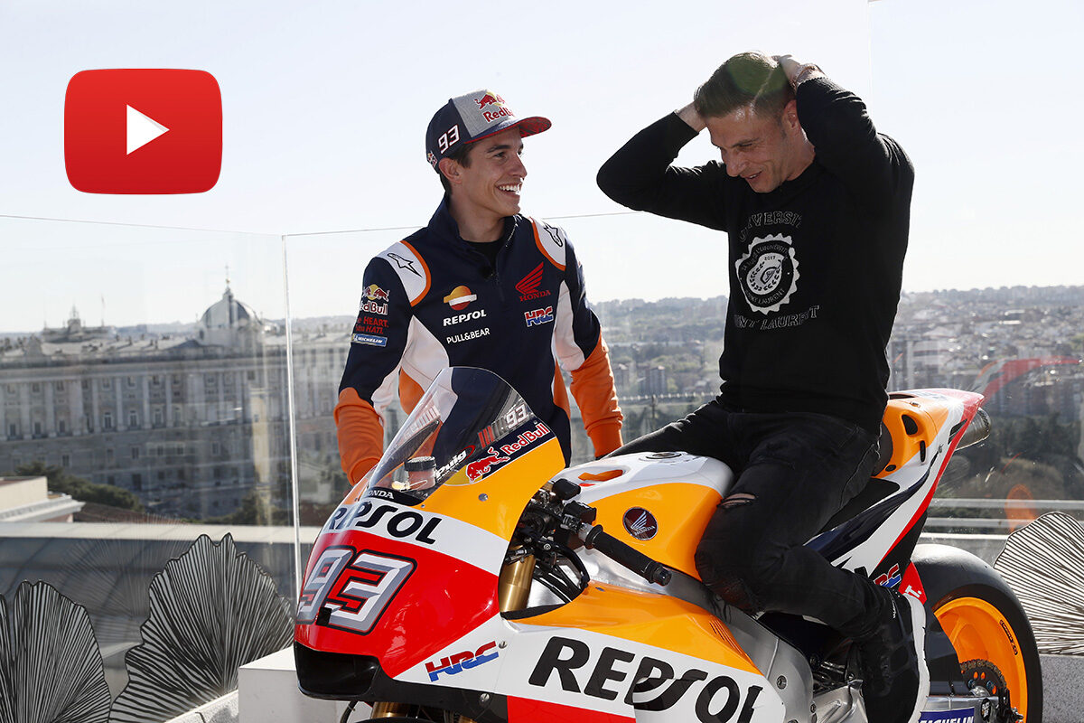 (VÍDEO) Marc Márquez le enseña a Joaquín todos los secretos de la Honda RC213V 1 marquezyjoaquin