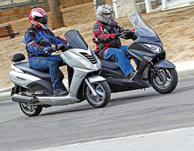 Enfrentamos el Suzuki Burgman 200 con el Peugeot Citystar 200