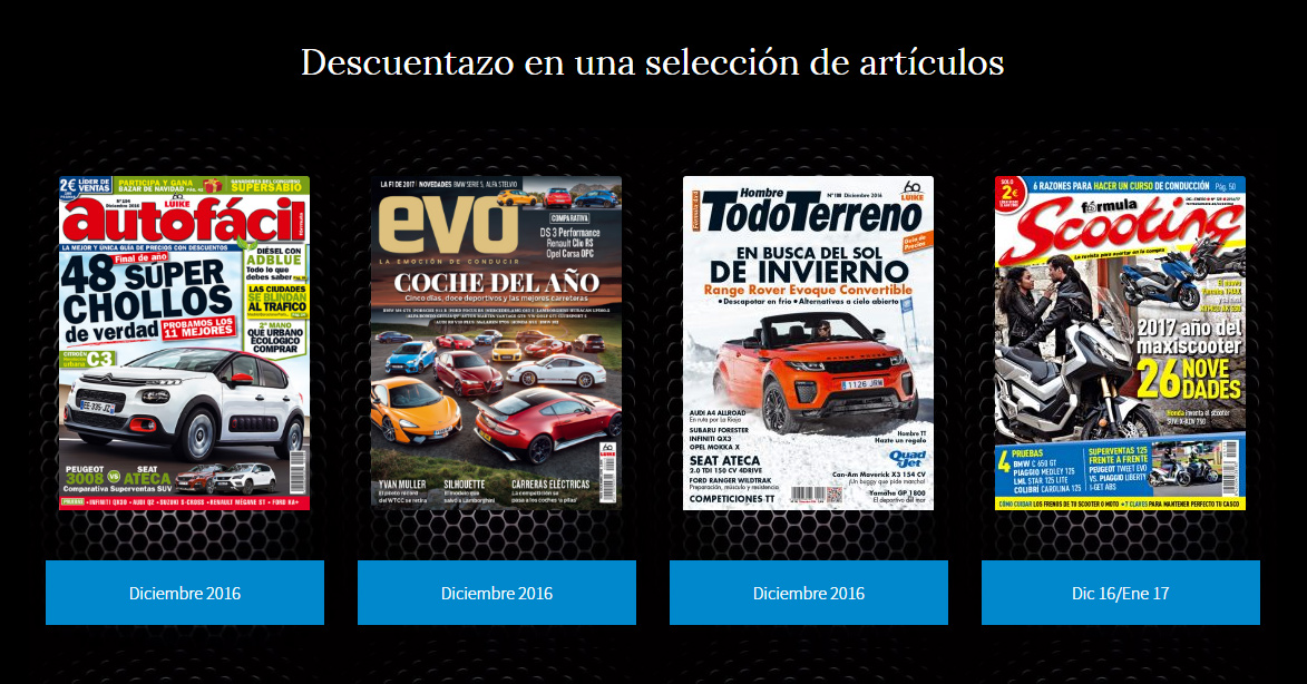¡Nos apuntamos al Black Friday! Todas las revistas periódicas y los últimos libros publicados, con descuentazo 1 pantallazo black friday