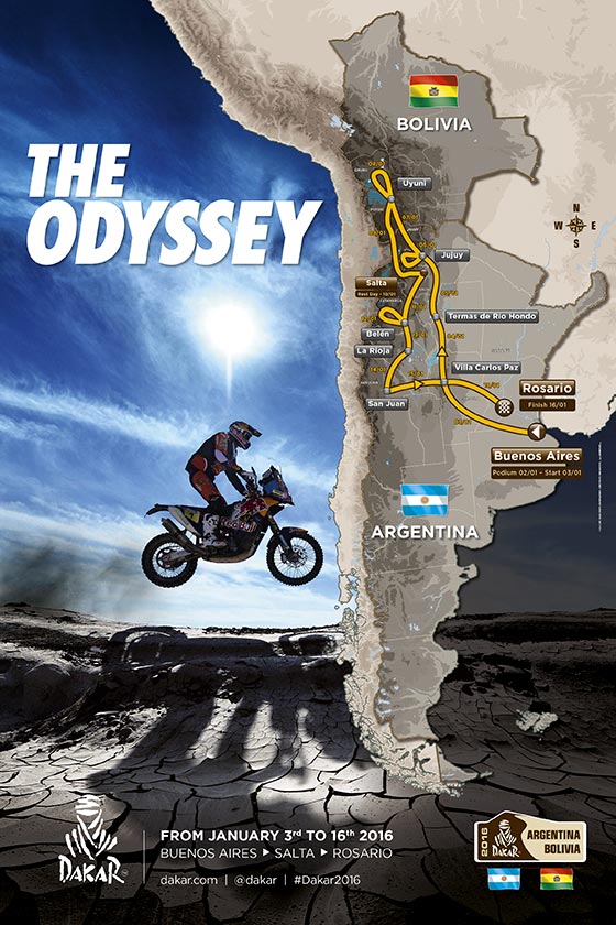 Dakar 2016: nuevo cambio en el recorrido 3 recorridodakar2016def