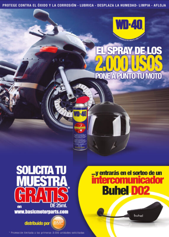 BMP regala el spray de los 2.000 usos para moto WD-40 1 spray 1