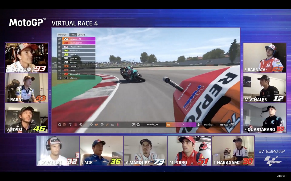 Doblete de los hermanos Márquez en MotoGP 2020 virtual de Misano 1 virtualmotogp4