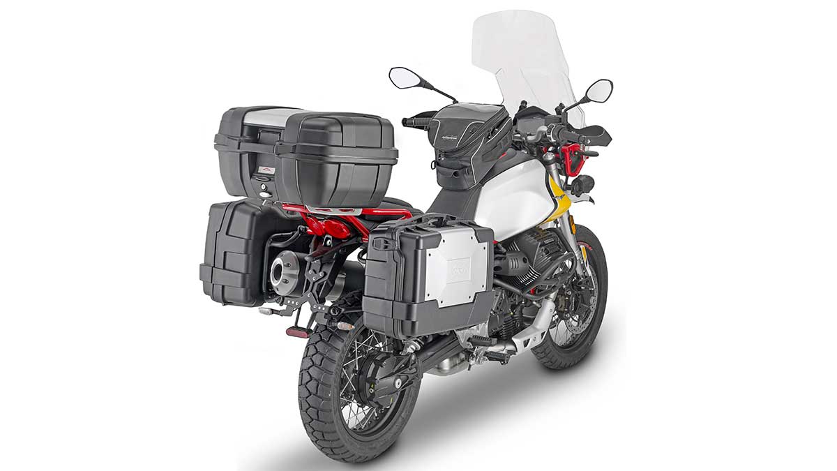 Dale un toque más aventurero a tu Moto Guzzi V85 TT con Kappa 7 Accesorios Kappa