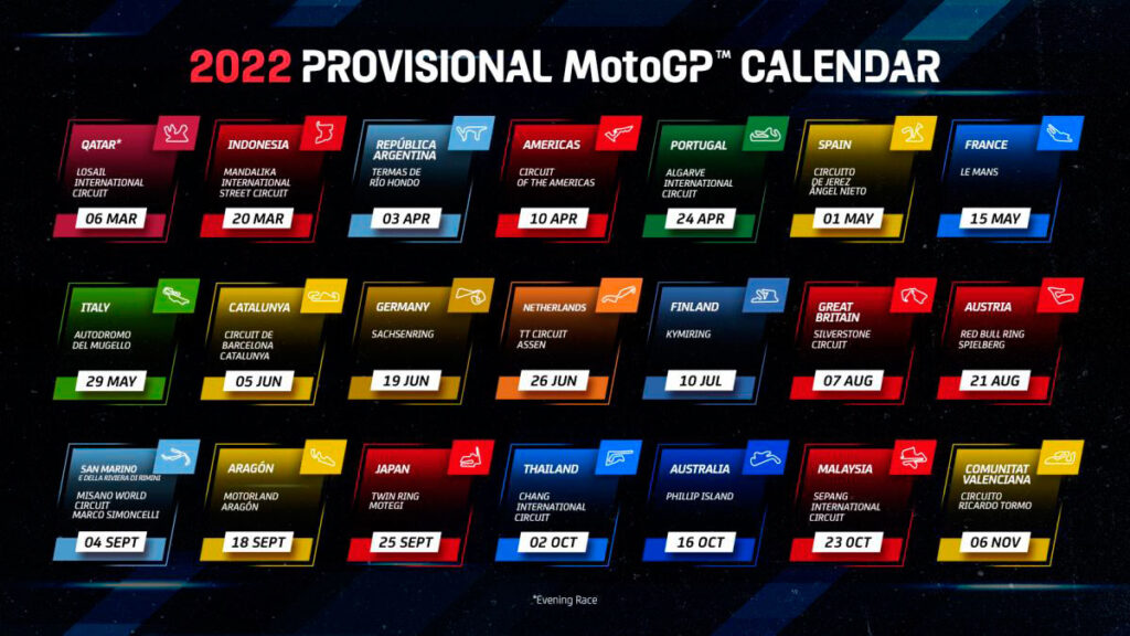 Anunciado el calendario provisional de MotoGP 2022 9 calendario-provisional-motogp-2022