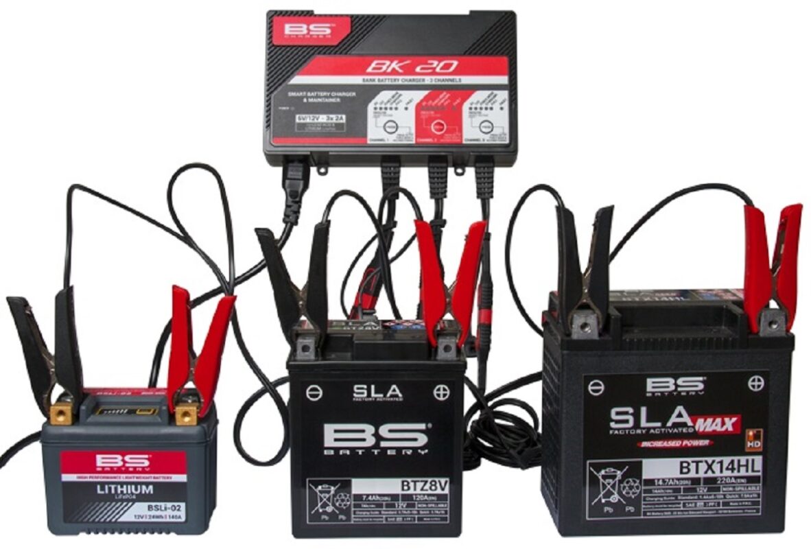 BS Battery cargador mantenedor BK20 apertura