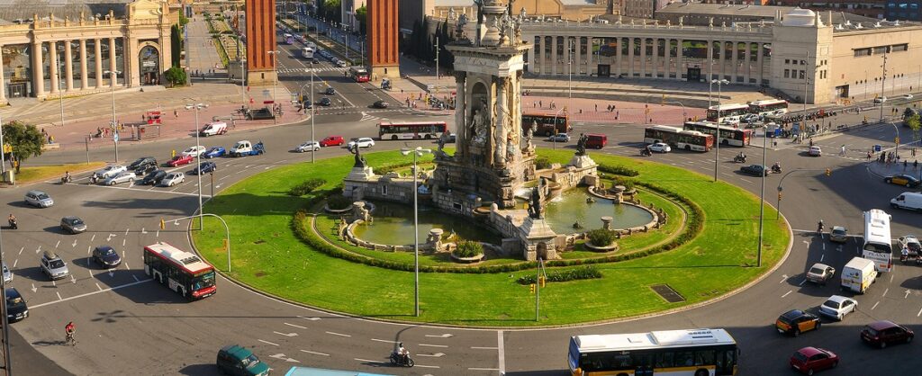 rotonda barcelona montjuic