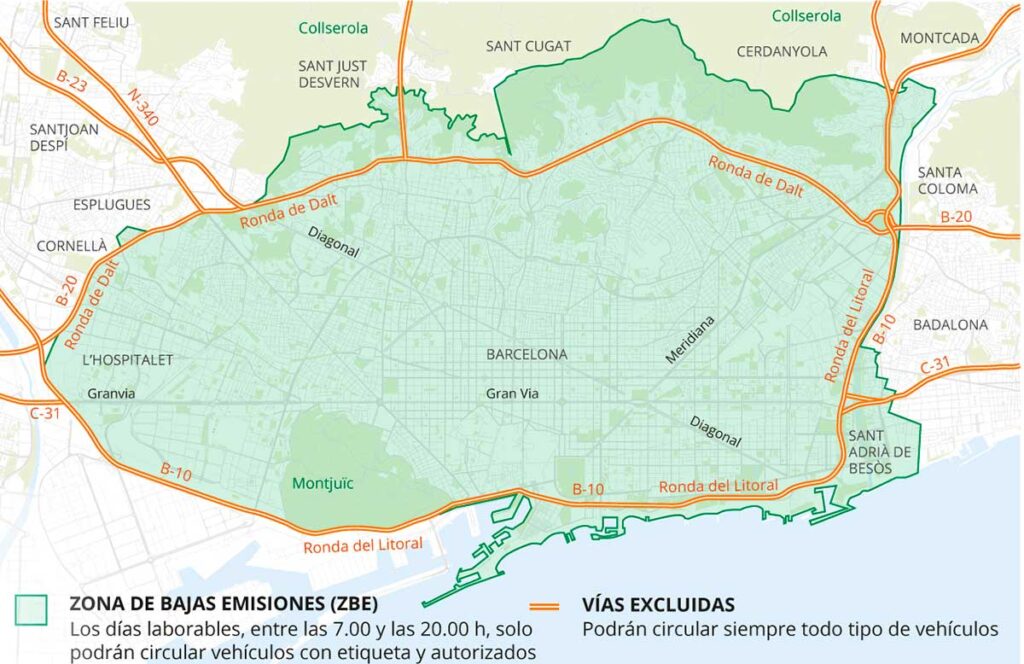 Zonas de bajas emisiones ¿Por dónde puede circular las motos sin