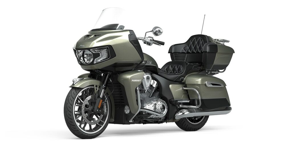 La moto que permite viajar sobre dos ruedas a cuerpo de rey 11 indian pursuit limited estudio izquierda
