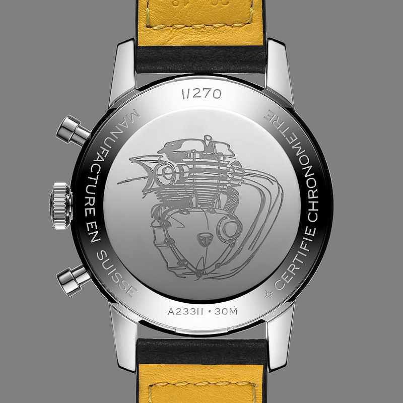 Triumph y Breitling unen sus destinos lanzando dos exclusivas piezas de coleccionista 12 triumph speed twin breitling estatica reloj trasera