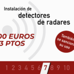 Detectores de radar, prohibidos