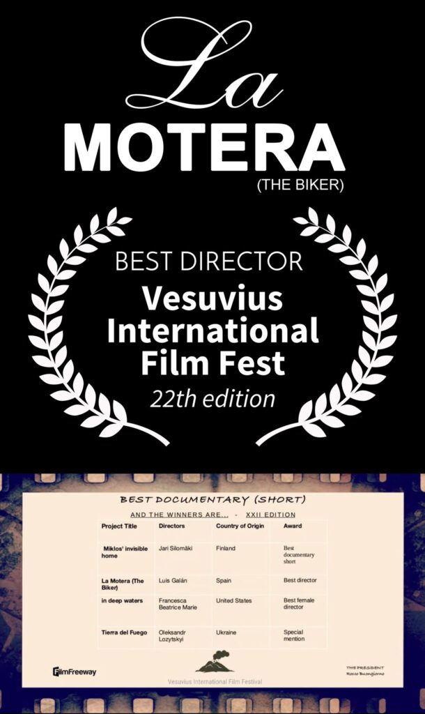 'La Motera': premiado en el Vesuvius International Film Fest 9 la motera vesuvius international film fest