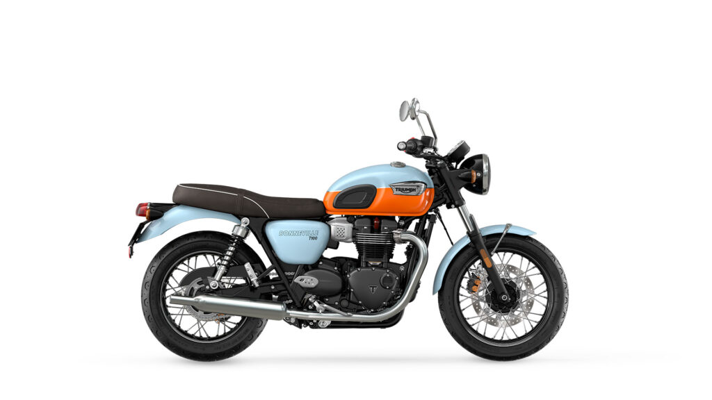 Bonneville T100 MY23 Meriden Blue RHS