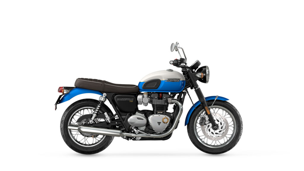 Bonneville T120 MY23 Aegean Blue RHS