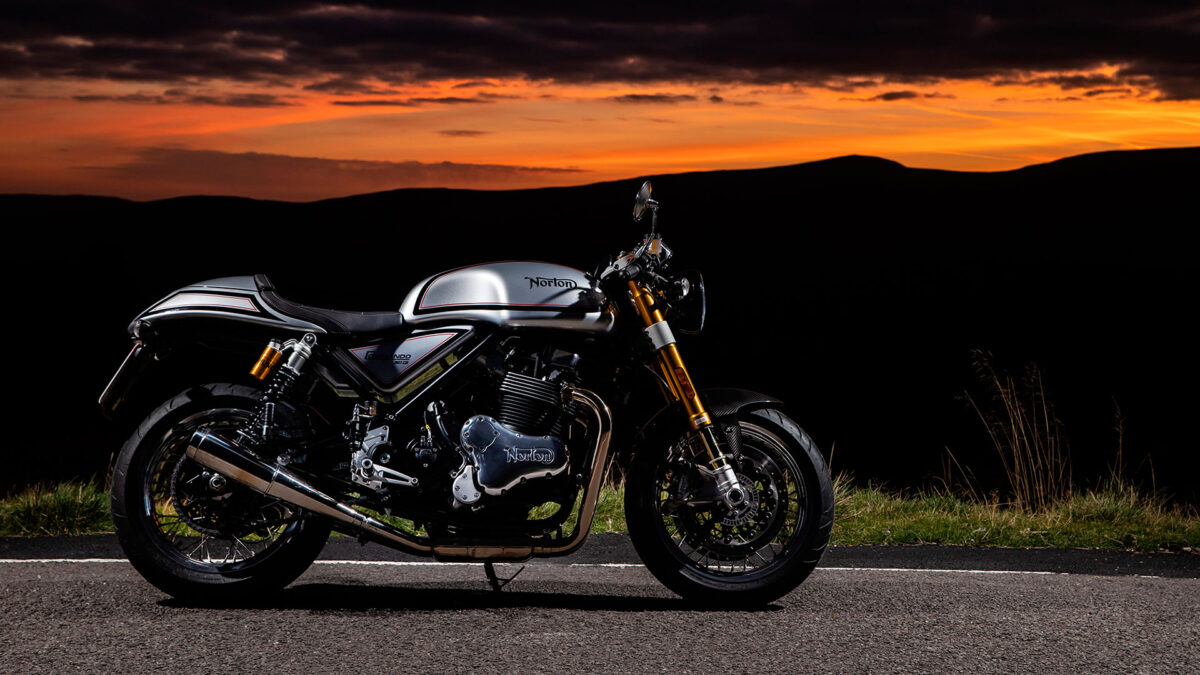 Norton Commando Cafe Racer sunset