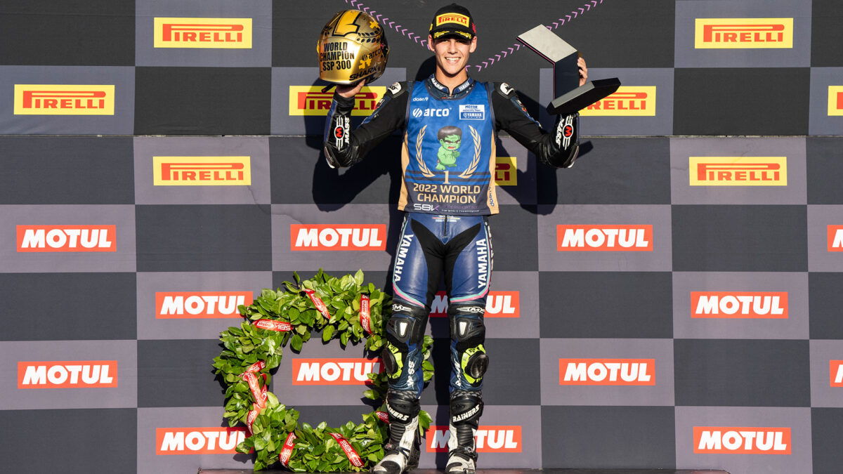 Álvaro Díaz se proclama campeón del mundo de WSSP300 1 RD9 Portimao WSSP300 2022 Saturday Diaz G72 9280