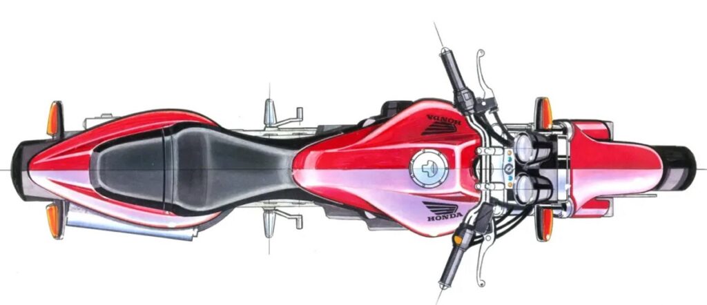 Honda Hornet: la historia del abejorro que vino de los circuitos 9 boceto cenital
